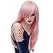 Produktbild Lisanyeu Frauen lange natürliche lockige Kostüm Perücke rosa Haar Cosplay Kostüm Damen Party Perücken