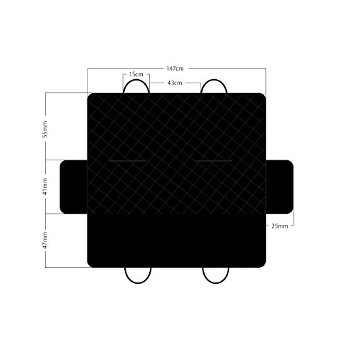 Autoschondecke für Hunde Rückbank Sitzbezug Auto / kofferraumschutzdecke mit Seitenschutz für Hund / Rücksitzbezug Comfort / Schwarz Wasserdicht / Für Auto SUV - 5