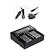 Price comparison product image Dot.Foto Panasonic CGR-S602, CGR-S603, DMW-BL14 Dual Battery Charger - UK Mains - 12v DC - USB Output - LCD Status Display for Panasonic Lumix DMC-L1, DMC-LC1, DMC-LC5, DMC-LC40