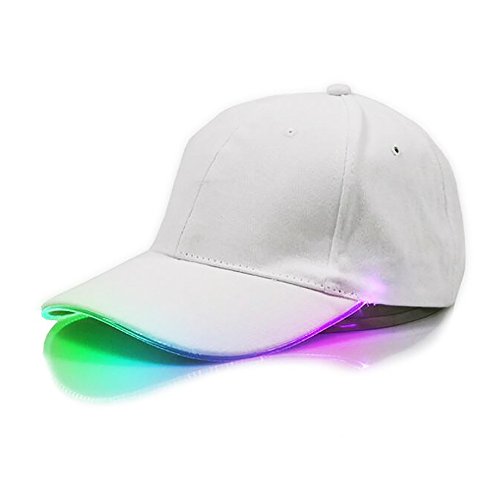 LED Hat Glow Baseball Cap, Cuitan Adjustable Multicolor Flash Light Sport  Hat for Bar Night Club Parties Festivals Outdoor Activities Camping Jogging