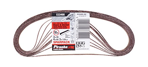 Piranha Schleifband-Sparpack, 3x 40/120G; 4x 60G, 13x451mm, KA900E/BD280/BD282E/BD290/BD292E/KA290/KA292E/KA900E, X33466