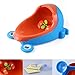 Hintel Colorful Frog Boys Potty Training Urinal with Whirling Target - Use a Baby Boy Urinal, Making It Fun, Easy Stress Free to Potty - Blue