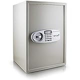 Farbe Lichtgrau BITUXX® Elektronischer Safe Tresor Wandtresor Wandsafe Geldschrank Möbeltresor Stahlschrank Geldsafe Geldtresor Panzerschrank Dokumententresor Lichtgrau