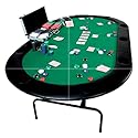 Oval Full Size Poker Table with Legs, 8 Player