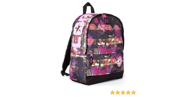 converse floral print backpack