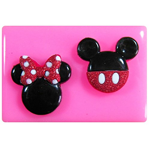 Mickey y la cara del ratón de Minnie Molde de silicona para la torta de Decoración Pastel de Cupcake Toppers Glaseado Sugarcraft Tool por Fairie Blessings