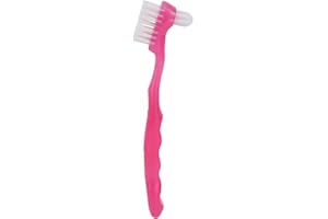 YUYTE Brosse pour Dentier FALSE Brosse de Nettoyage des Dents, Nettoyage de Dentier, éLimination de la Saleté. Champ D'application, Merveilleux (Rose)
