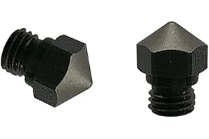 QIDI TECH i-Fast Ugello in acciaio temprato per stampante 3D, ugelli per estrusore M7 da 0,4 mm resistenti all'usura per filamento da 1,75 mm (2 pezzi)