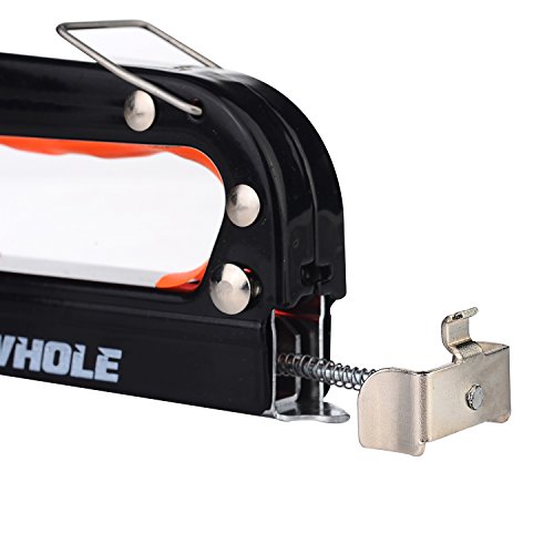 GWHOLE Handtacker mit 600 Stk. Klammerset zur Befestigung vom Polstern, Holz, Stoffe, Folien - 4