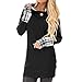 Produktbild Hanomes Damen pullover, Damen Langarm-Hoodie mit Plaid Manschetten und Sweatshirt Hood Tops