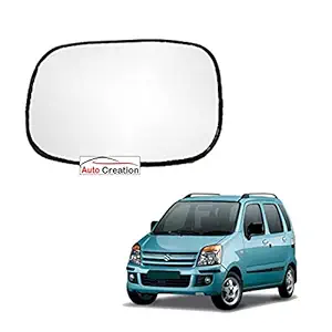 Auto Creation - Left Side View Mirror Glass for Maruti Wagon-R VXI 2006-2009 Model (Shape-1)