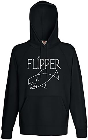 FLIPPER HOODIE As WARN BY KURT COBAIN NIRVANA BAND ROCK PUNK VINTAGE T SHIRT (Large)