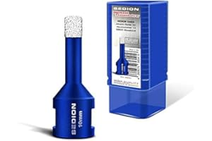 SEDION ® Fliesenbohrer 10mm x M14 - Bohrkrone zum Bohren von harte Fliesen - Diamantbohrer 10 mm - Sedion Premium Qualität hochwertige Diamanten - kompatibel mit Bosch Makita uvm. Winkelschleifer Flex