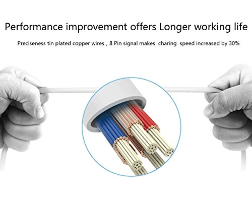 iPhone Kabel, Leginda 4er Pack 2M Lightning Kabel Lange USB Kabel Aufladen Kabel für iPhone7,7plus, 6s, 6s plus, 6plus, 6, SE, 5s 5c 5, iPad Mini/Air iPad5, iPod (Weiße) - 2