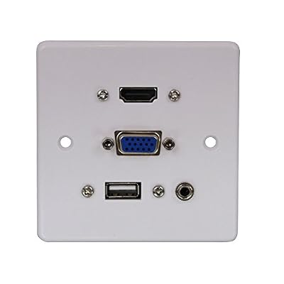 Lindy Plaque Murale VGA/HDMI/USB/Jack 3,5mm Stéréo