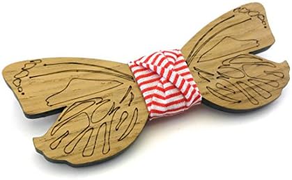 GIGETTO Woman's Wooden Bow Tie, Handmade, Wood Bowtie, Wedding, Party, Girl Fashion. Gift Box. Limited Edition "DREAMS"