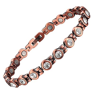 Magenergy Copper Bracelet Anklet For Women, Soild Copper Magnetic Anklet, Adjustable Ankle Bracelet With Free Link Removal Tool (copper)