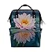 Produktbild Rosa Lotus Blume Wasserpflanze Wilde Große Kapazität Windel Taschen Mummy Rucksack Multi Funktionen Windel Krankenpflege Tasche Tote Handtasche Für Kinder Babypflege Reise Täglichen Frauen