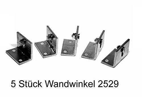 5 Stück Minisport 2529 Wandbefestigung für MA-40 und MA-80 Schiebetürbeschläge - 2
