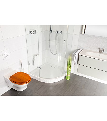 WC Sitz, hochwertige Oberfläche, einfache Montage, stabile Scharniere, Holz - 8