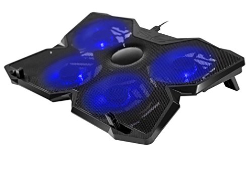 BAKTH Laptop Cooling Pad – Leistungsstarke USB Cooler Mat Tray Verwendet Für 14 – 17 Zoll Computer, Notebooks & MacBooks, Ultraportables , geringes Gewicht und flüsterleisen (4 Fans) + Große Mauspad Customized - 6