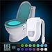 Price comparison product image Queta 8 Color Toilet LED Light for Toilet Seat Human Body Induction Motion Sensor Light