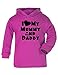 I Love My Mummy & Daddy (Foo Design) Baby/kids Hoodie Cerise & Black 3 - 6 Months