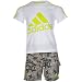 Boys adidas Baby Boys Beach T-Shirt And Short Set in White - 9-12m
