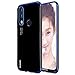 Produktbild Conie Schutzhülle kompatibel mit Huawei P20 Lite, Hülle Bumper Slim Cover Chrome Design Silikon Case Rückschale in Blau