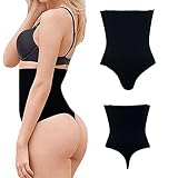 Cintura Alta de Mujer Transpirable Suave Cómodo sin Costuras Alta Elasticidad Ajustada Tanga con Acero para Formar Cuerpo Cintura Abdomen Cadera M/L