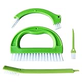 【Herramientas de Limpieza Profunda 4 Piezas】 Este conjunto de pinceles incluye 4 cepillos, pincel grande (largo: 14 cm), pincel largo (largo: 21 cm), pincel curva (largo: 13,5 cm), mini pincel (largo: 8,5 cm).