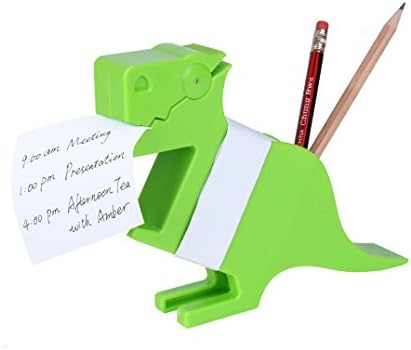MYEUSSN Morris Clip Memo Holder with Memo Pad Papers Desk Top Notes Organizer Office Gift (green)