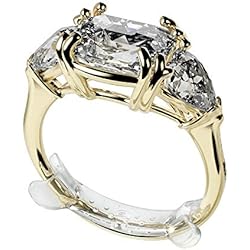 Ringo - Lot de 10 Ajusteurs de Bagues Invisibles Composés d'un Polymère à Mémoire de Forme - Réducteurs de Bagues Transparents - - Unisexe - Ring Sizer Disponible en 6 Dimensions