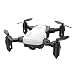 Produktbild Thread_de Flugzeug-Drohne Mini D2WH faltbar mit WiFi FPV 0.3MP HD Kamera 2.4G 6-Achsen RC Quadcopter Echtzeit-Übertragung Luft Drohne Spielzeug (Weiß)