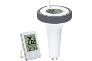 Afenau Pool Thermometer Funk, Thermometer Wassertemperatur Pool für Schwimmbad, Whirlpool, Badewanne, Pool Zubehör