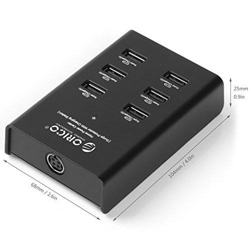 ORICO DUB-6P 72W 6 Ports USB Charging Hub with 12V/6.5A Power Adapter for Smartphones,Tablets and Portable Power Banks - 6