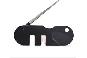 Llzzy Affilacoltelli Tascabile Portachiavi Mmultifunzione Pieghevole Pietra per Affilare Ceramica Affusolata per Sopravvivenza Caccia Pesca Campeggio