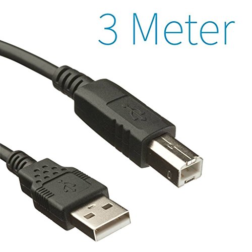 Pruthvik™ Hi-Speed USB 2.0 Type A Male to B Male 3 Meter Printer Scanner Cable for HP,Canon,Lexmark,Dell,Samsung etc-Black(300cm-9 Foot-3M) RS.248 (95.00% Off) - Amazon