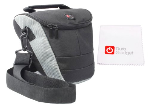 Etui housse de protection moyen   bandouli  re r  glable pour appareils photos SLR Canon EOS 450D  500D  50D et 6D  Rebel T5i  1D X  1000D et 1Ds Mark III   chiffon de nettoyage BONUS