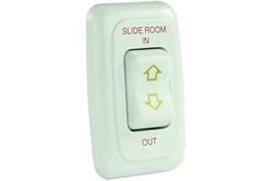 JR Products 12075 White Single Slide-Out Switch Assembly with Bezel