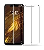 [ 2 Pack ] Vetro Temperato Xiaomi Pocophone F1,Vicstar Xiaomi Pocophone F1 Pellicola Protettiva in Vetro Temperato - Bordi Arrotondati 2.5D - Durezza 9H - Anti-bolle - Oleorepellente - Strumento di installazione incluso- per Xiaomi Pocophone F1