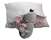 Deals India Folding Elephant Pillow, Gray RS.299.00