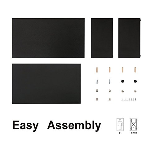 Fitueyes Monitorständer aus Holz 42,5×23,5x14cm schwarz mit Stauraum DT204201MB - 6