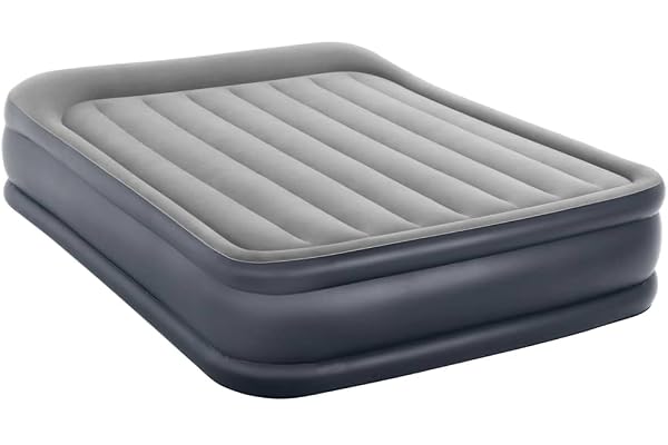 Intex Essential Rest 64126 Uppblåsbar Madrass, Grå, 152 x 203 x 46 cm