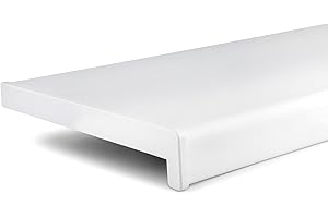 METALL- & KUNSTSTOFFHANDEL THOMAS JÄKEL TJ davanzale interno bianco 500x100 mm/davanzale in plastica con chiusura laterale/davanzali per finestre/davanzali interni su misura PVC/davanzale per finestra