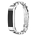 Produktbild Altsommer Bunter Farben Edelstahlarmband für Fitbit Alta HR Ersatz Edelstahl Replacement Wrist Strap Band Uhrenarmband,Zubehör Replacement Armbandfür Damen Frauen Herren,Silver (Silber)