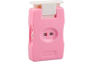 GLADFRESIT Strickzähler, Kunststoff, Stricken, Häkeln, Maschenmarkierer, Reihenzähler, manueller Stichzähler für Zuhause, Reisen (Rosa)