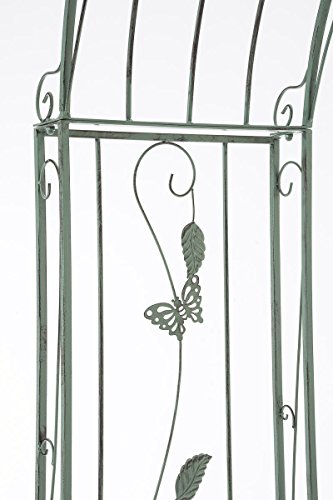 CLP Eisen Rosenbogen FLOWERS, Höhe 238 cm, Breite 123 cm, Tiefe 45 cm, verziert, Metall pulverbeschichtet antik-grün - 5