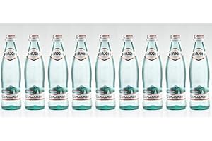 Minerali acqua BORJOMI Frizzante acqua in bottiglia di vetro, 0.5l [Confezione da 9]