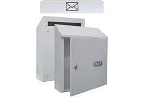 BTV | Bocacartas y Recogecartas con Cerradura Grado I | Buzon Exterior Disponible en Blanco, Bronce o Negro | 395x125x312 mm